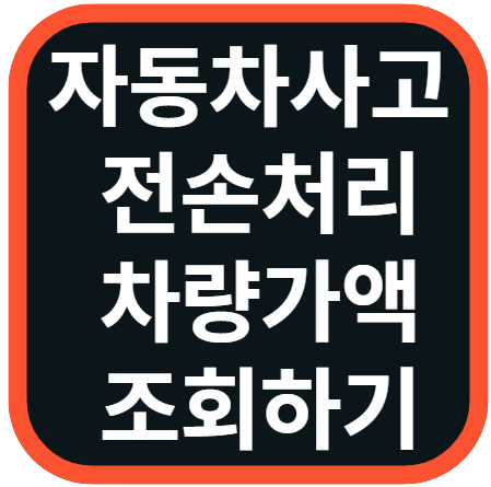 자동차 사고 전손처리 차량가액 조회하기 보상