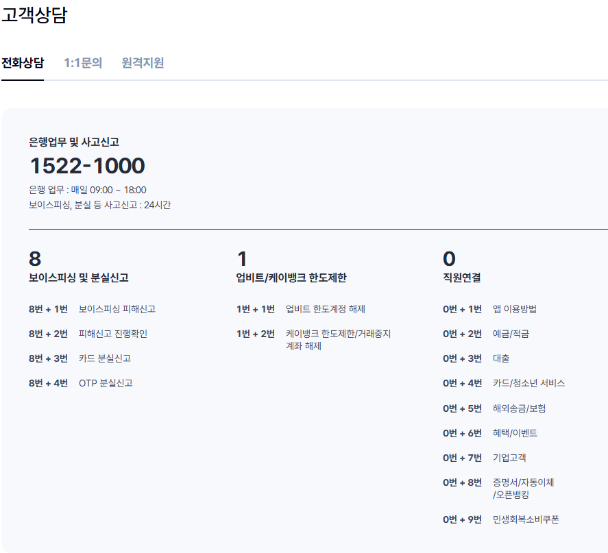 케이뱅크 고객센터 전화번호