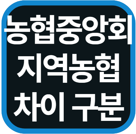 농협중앙회 지역농협 차이