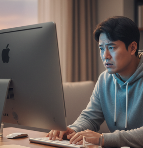 매복 사랑니 발치 후기 검색하는 모습