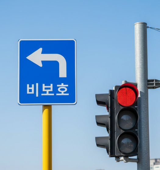 비보호 좌회전 빨간불