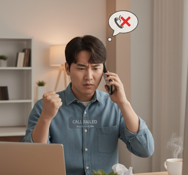 휴대폰 전화 연결 시 계속 통화 중